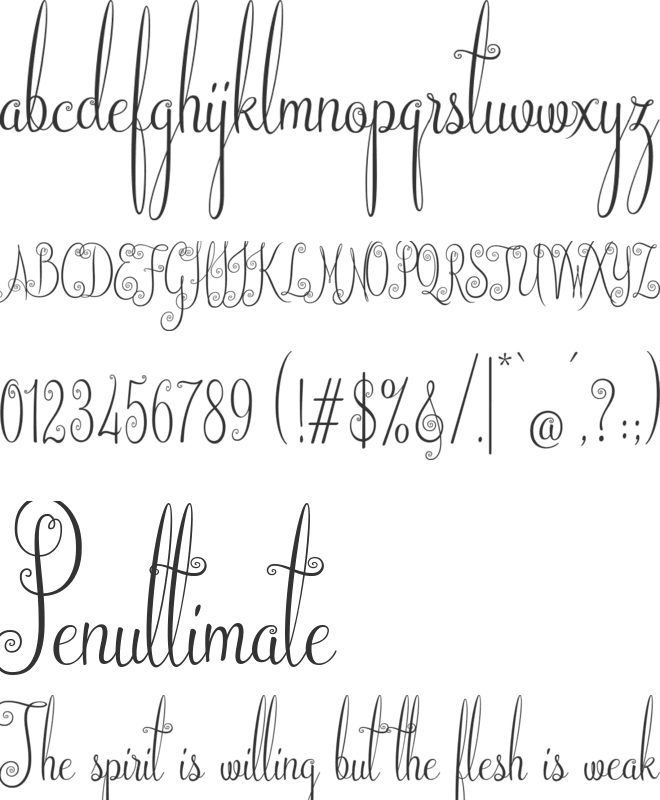 Beautiful Friends font preview