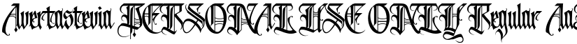 Avertastevia PERSONAL USE ONLY Regular font