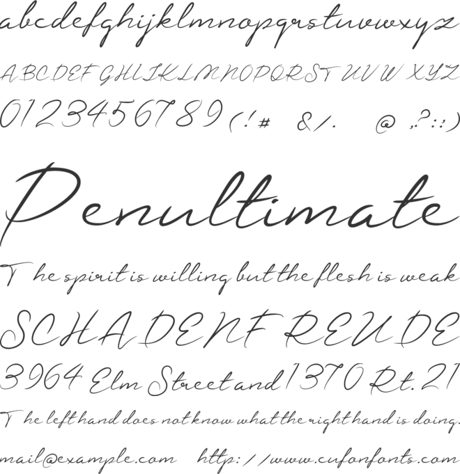 Guttime font preview