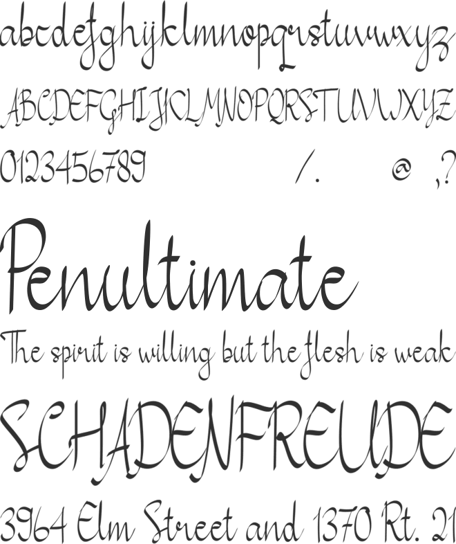 Callita font preview