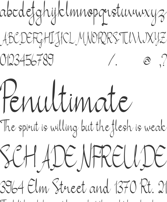 Callita font preview