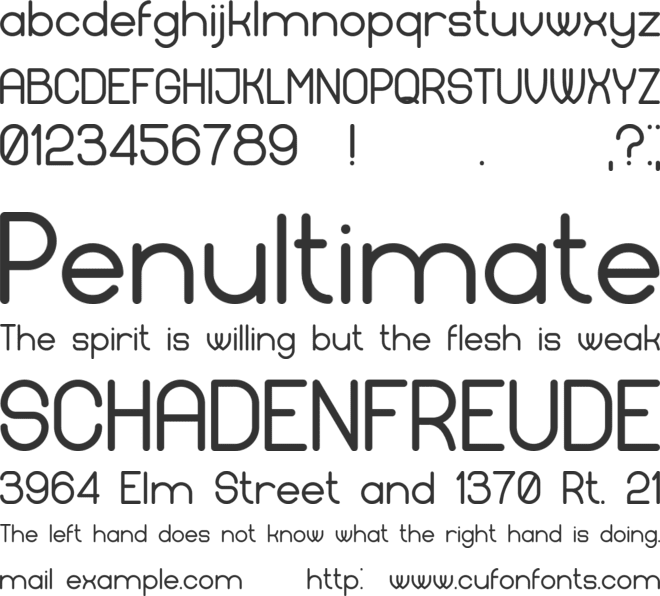 Available font preview