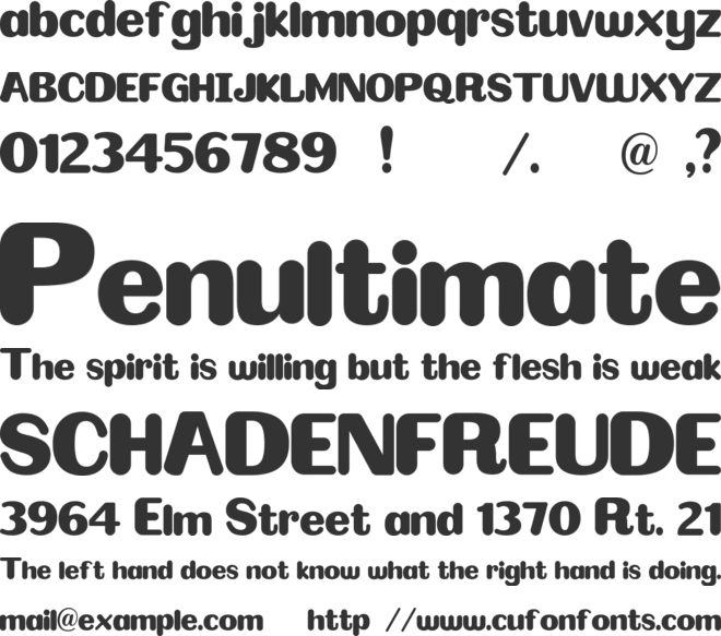 Omelette font preview