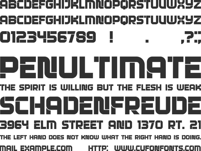Locator font preview