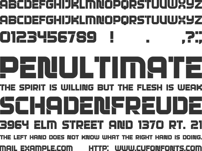 Locator font preview