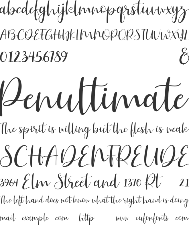 Hailluna font preview