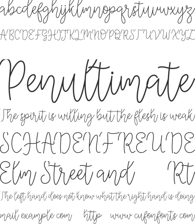 Winter font preview