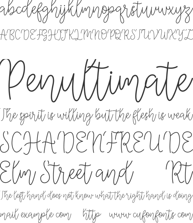 Winter font preview
