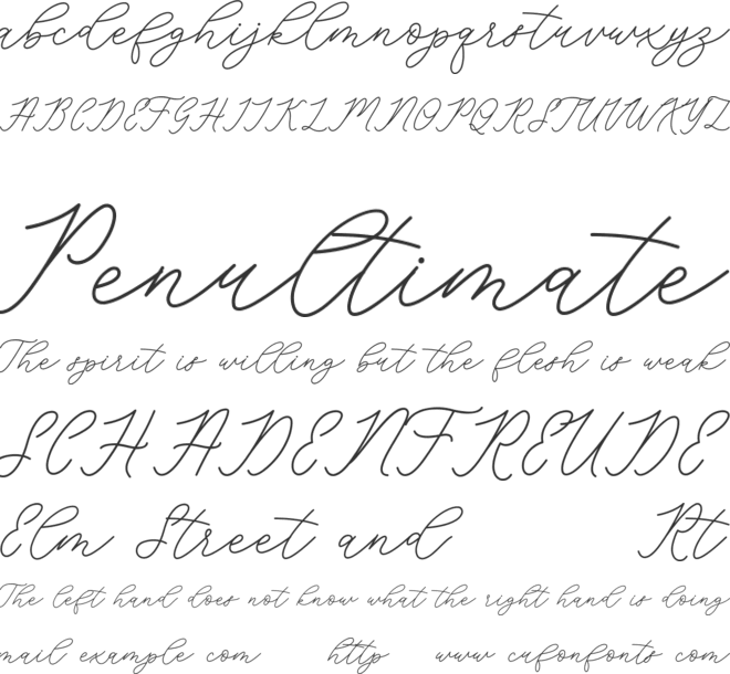 famous font preview