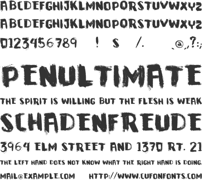 VTKS Downtown font preview