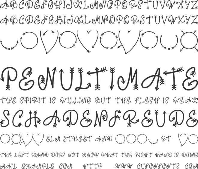 Monorow One font preview