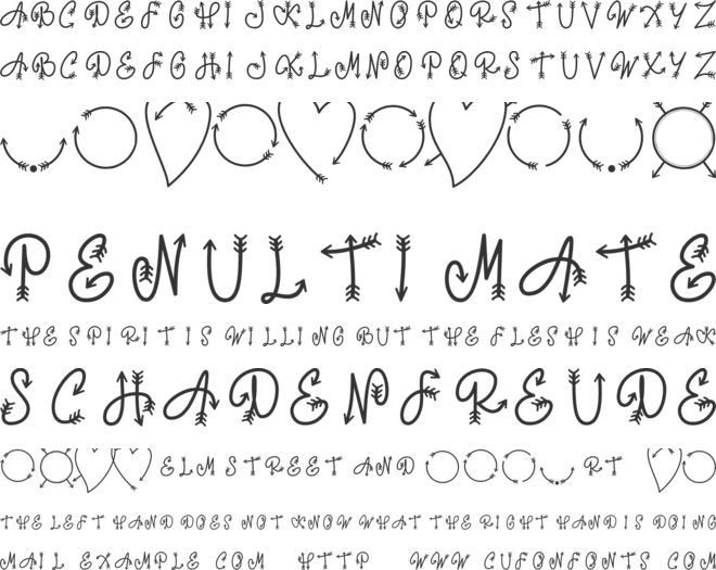 Monorow One font preview