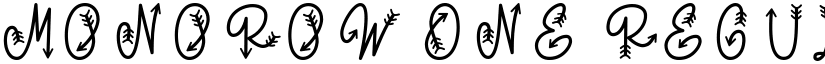 Monorow One Regular font