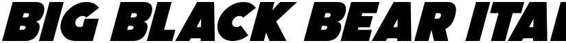 Big Black Bear Italic font