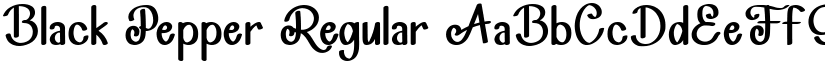 Black Pepper Regular font