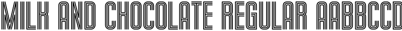 Milk and Chocolate Regular font