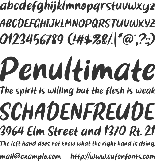 Bestina font preview