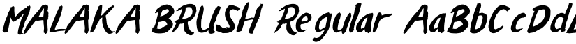 MALAKA BRUSH Regular font