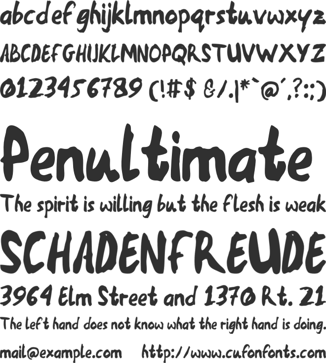 ON FRENDS font preview