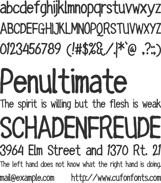 Ring Town font preview