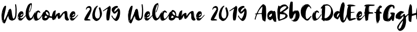 Welcome 2019 Welcome 2019 font