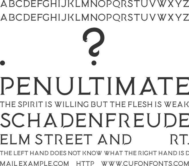 Medusa Gothic font preview