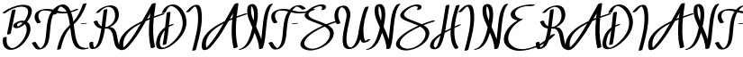 BTX-RADIANT-SUNSHINE RADIANT-SUNSHINE font
