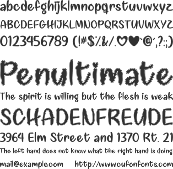Love Like This font preview