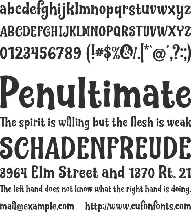 Nilky & Miky font preview