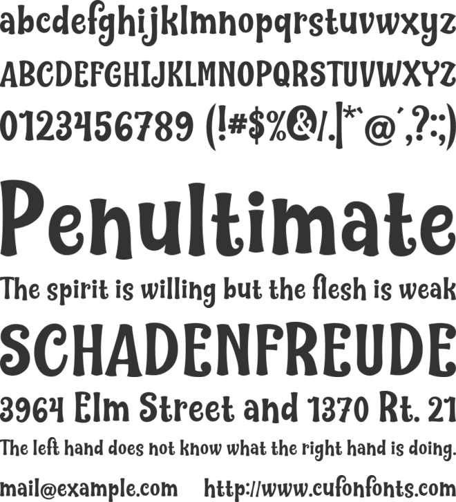 Nilky & Miky font preview