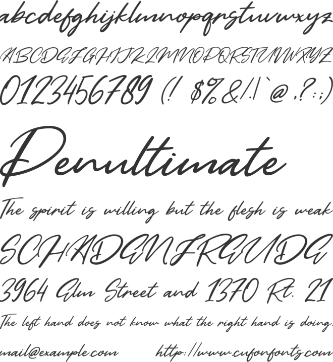 Yellow Pen font preview