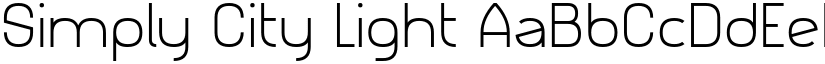 Simply City Light font