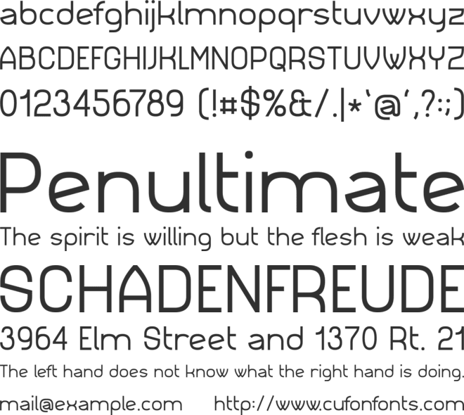 Simply City font preview