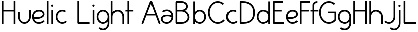 Huelic Light font