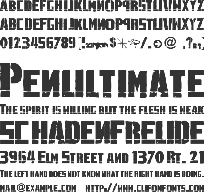 Linkin Park font preview