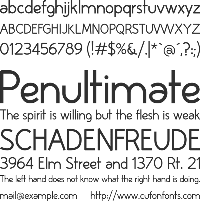 Huelic font preview