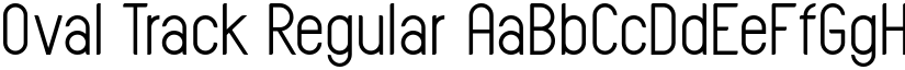 Oval Track Regular font