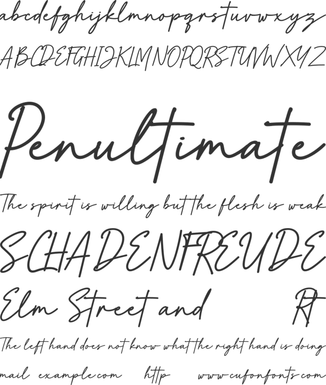 Artifact font preview