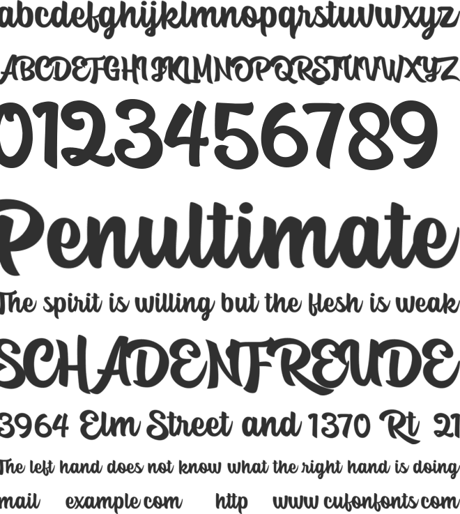 Asking Mind font preview