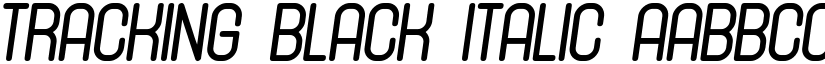 Tracking Black Italic font