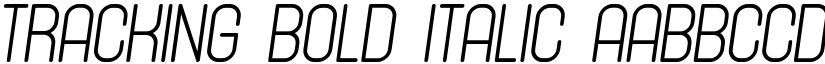 Tracking Bold Italic font