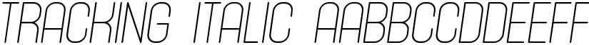 Tracking Italic font