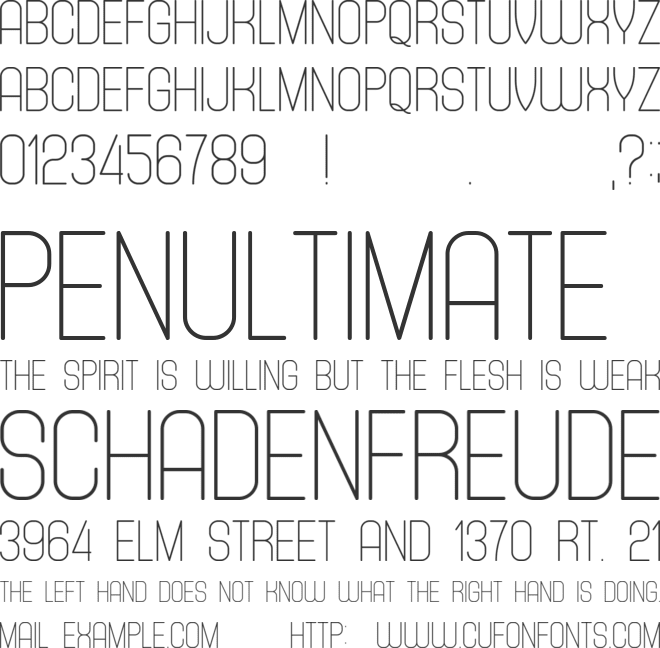 Tracking font preview