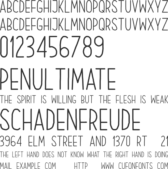 Our Hand font preview