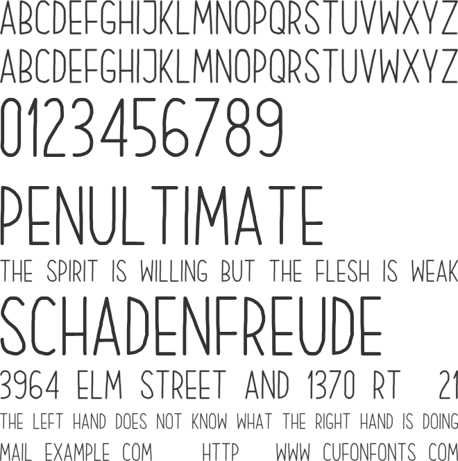 Our Hand font preview