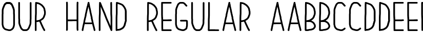 Our Hand Regular font