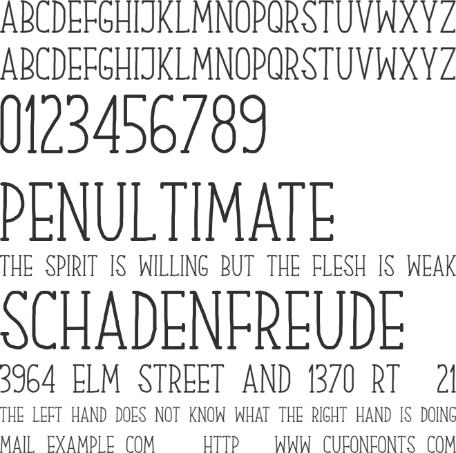 Our Serif Hand font preview