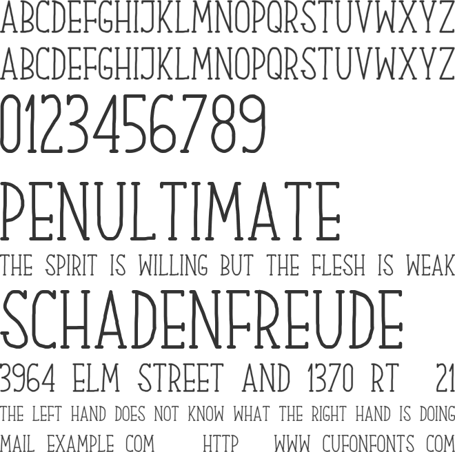 Our Serif Hand font preview