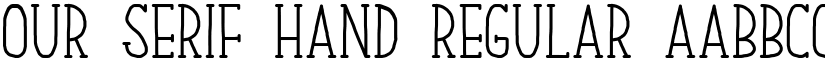 Our Serif Hand Regular font
