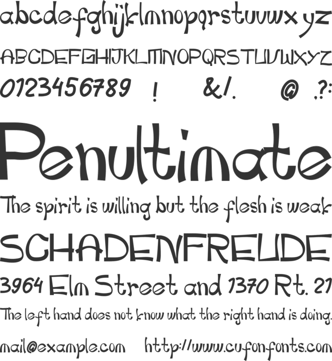 Pianika font preview